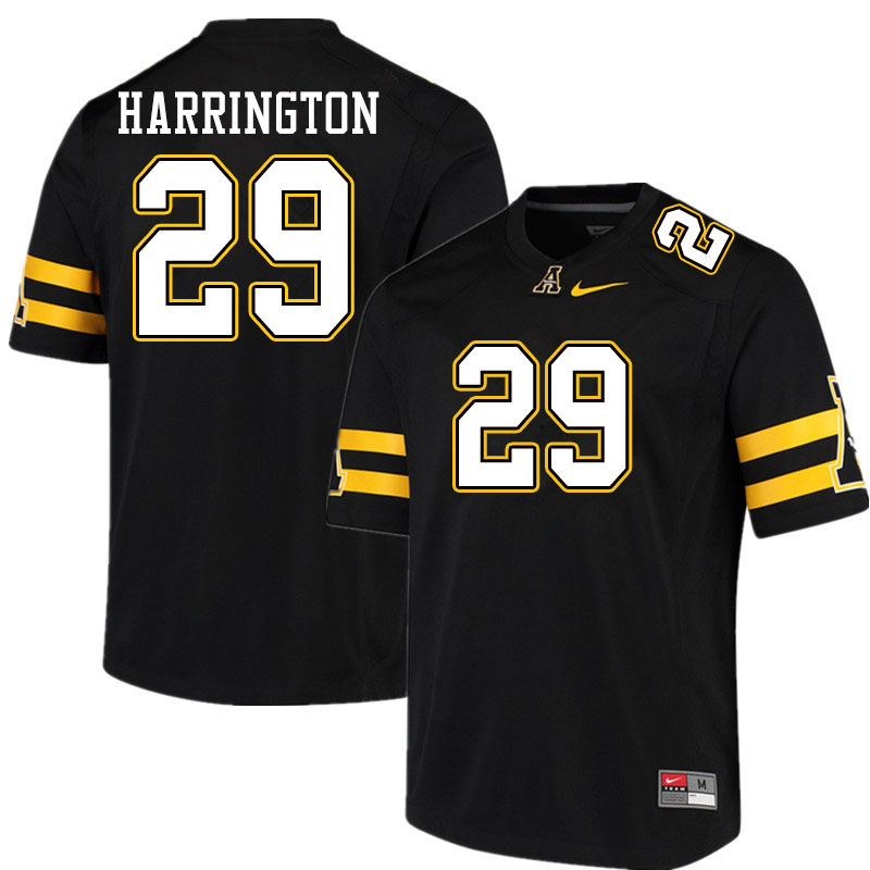 Men #29 Brendan Harrington Appalachian State Mountaineers College Football Jerseys Sale-Black